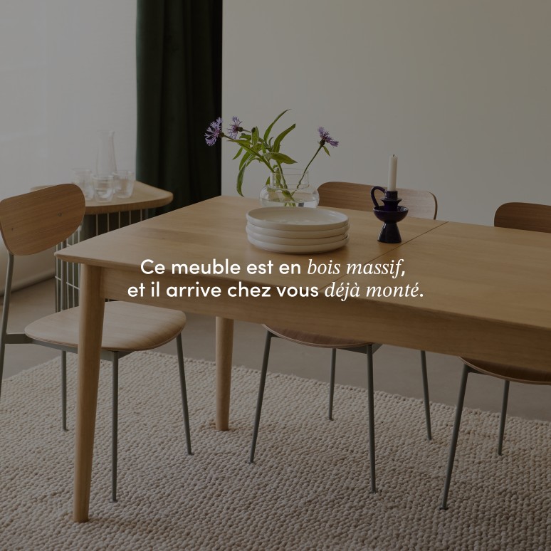 Cloé - Table extensible en manguier massif 4-6 pers.
