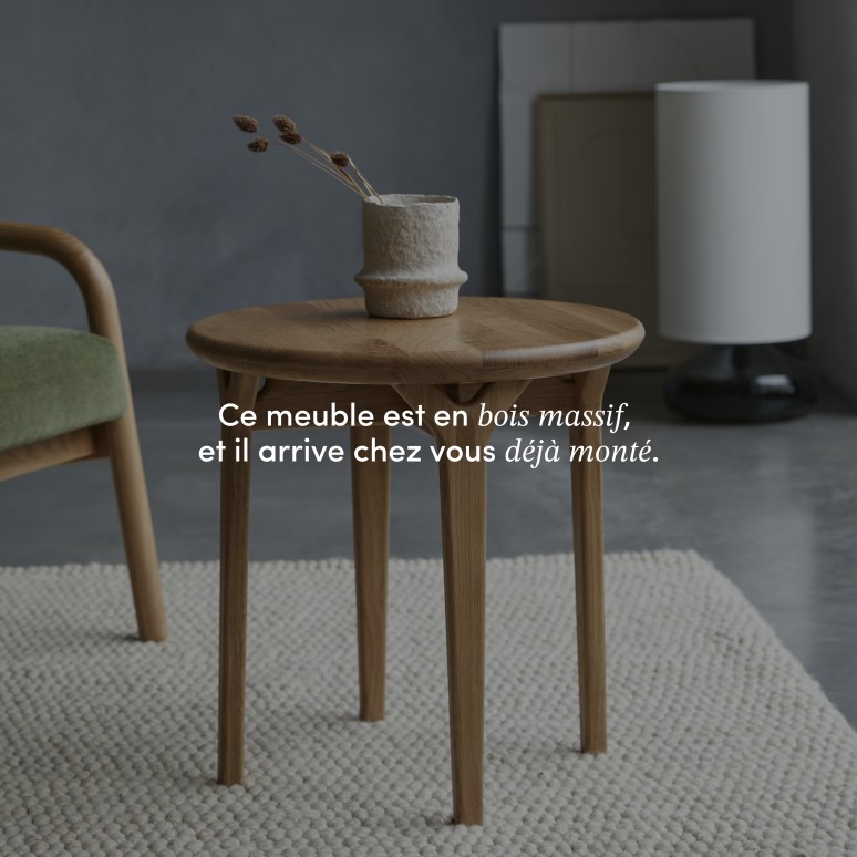 Clara - Bout de canapé en chêne massif