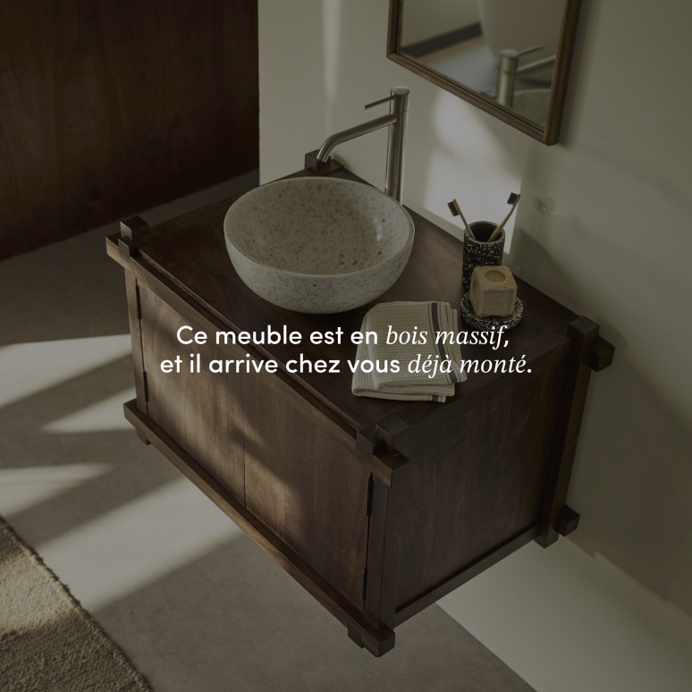Arko - Meuble sous vasque en manguier massif 80 cm