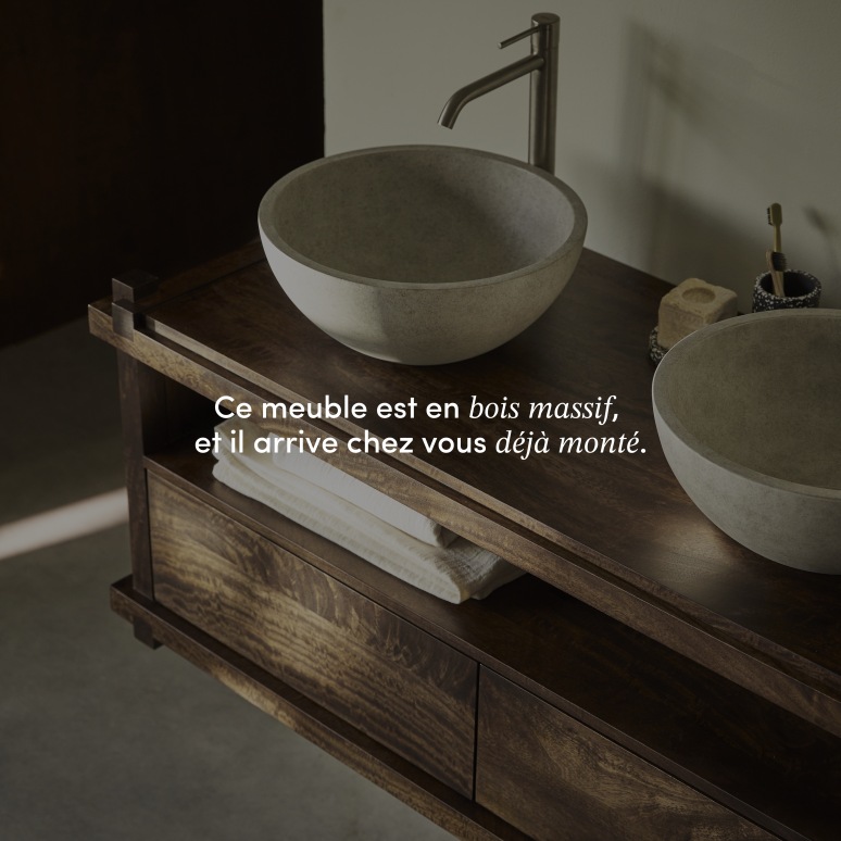 Arko - Meuble sous vasque en manguier massif 120 cm