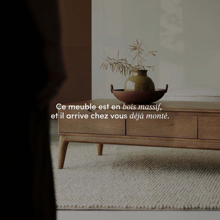 Gabrielle - Table basse en manguier massif Gabrielle