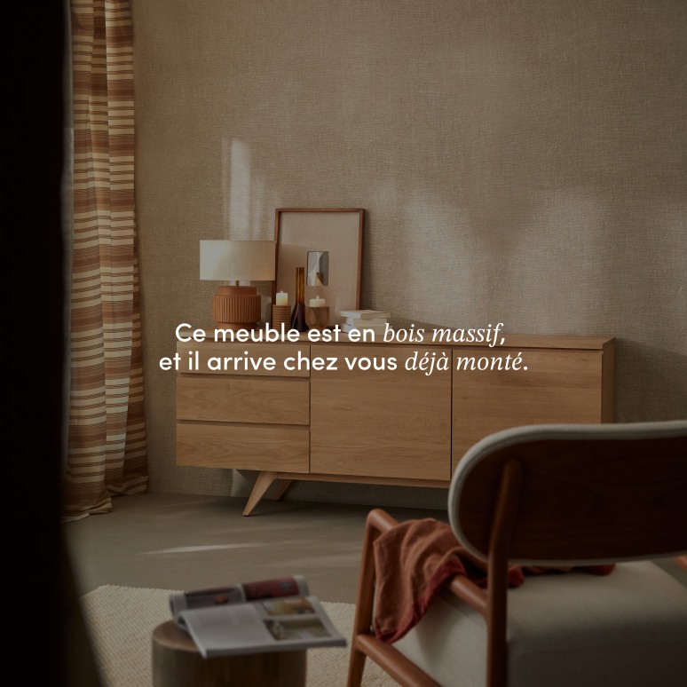 Esmée - Buffet en chêne massif 180 cm