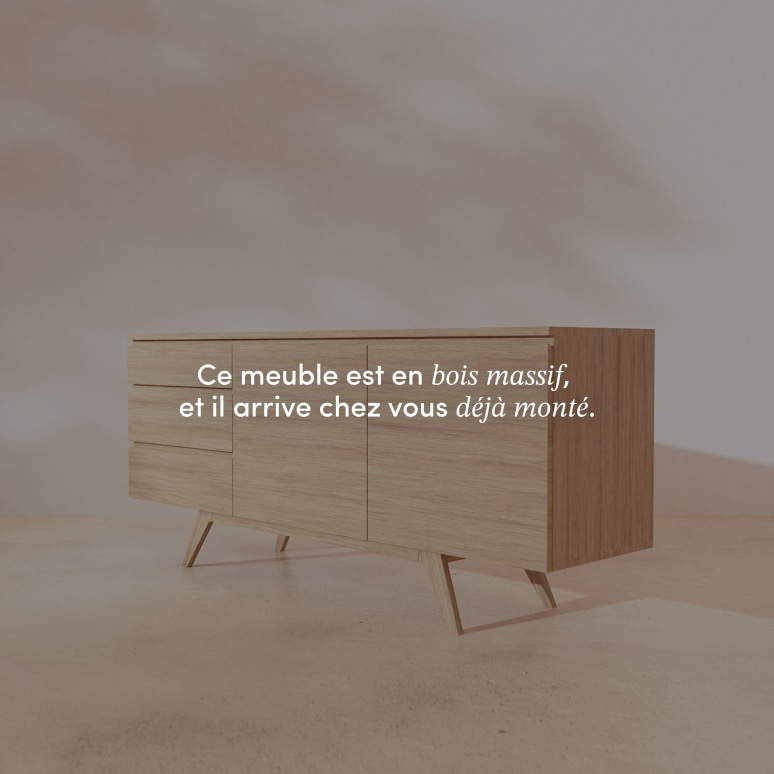 Esmée - Buffet en chêne massif 180 cm