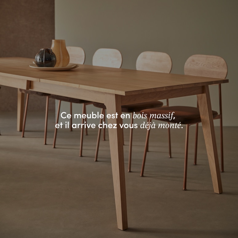 Esmée - Table extensible en chêne massif 6-12 pers.
