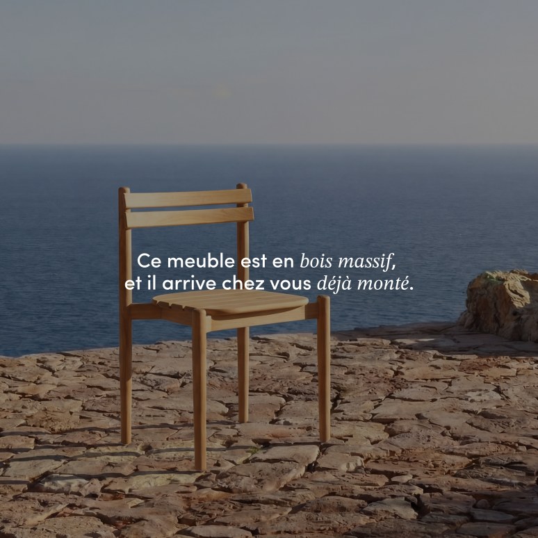 Vadim - Ensemble de jardin en teck massif 6 places