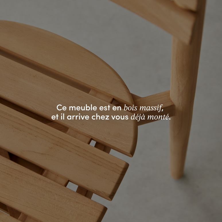 Vadim - Chaise de jardin en teck massif