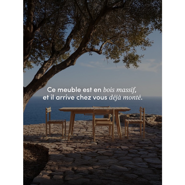 Vadim - Table de jardin extensible en teck massif 4-6 pers.