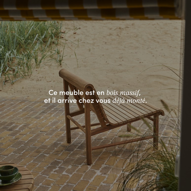 Hélen - Fauteuil de jardin en teck massif recyclé