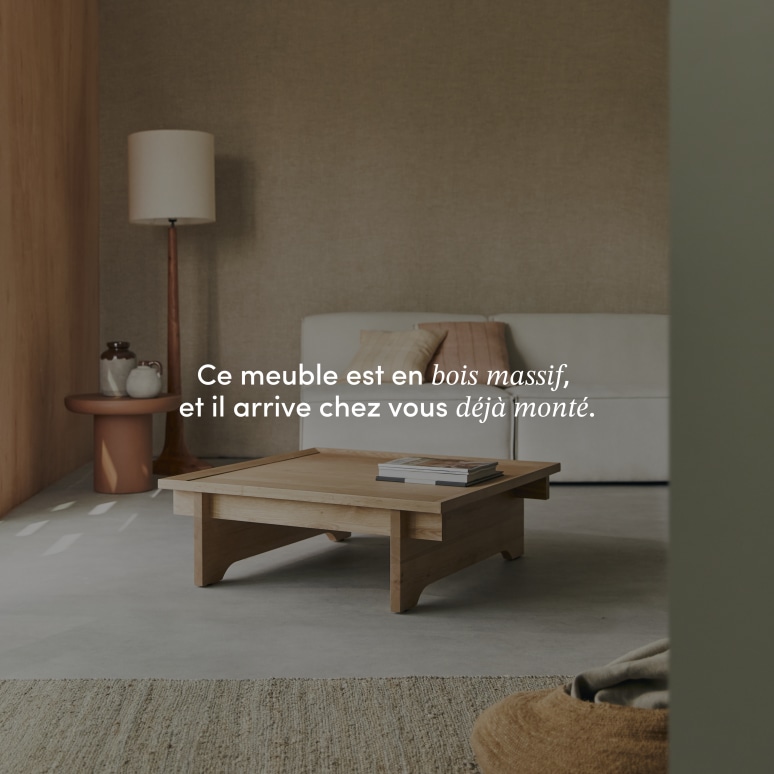 Miu - Table basse carrée en chêne massif