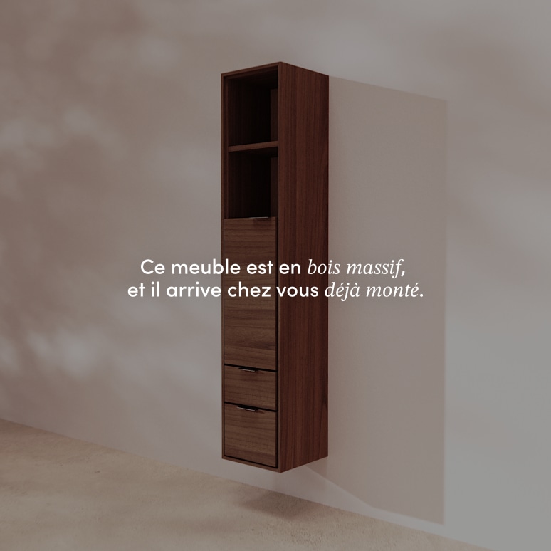 Senson - Colonne en noyer massif