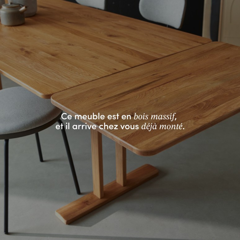 Jonas - Table extensible en chêne massif 6-12 pers.