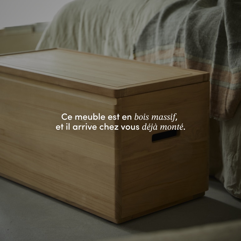 Nino - Coffre en teck massif