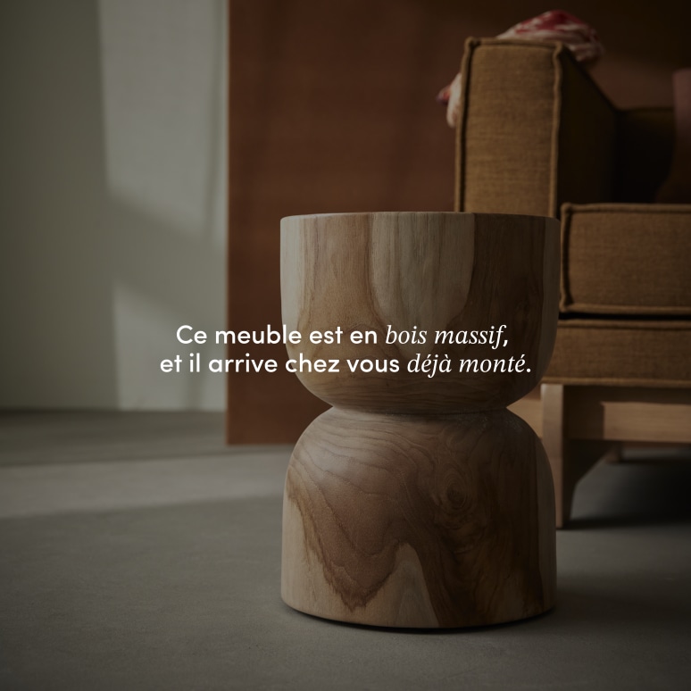 Mare - Bout de canapé en teck massif