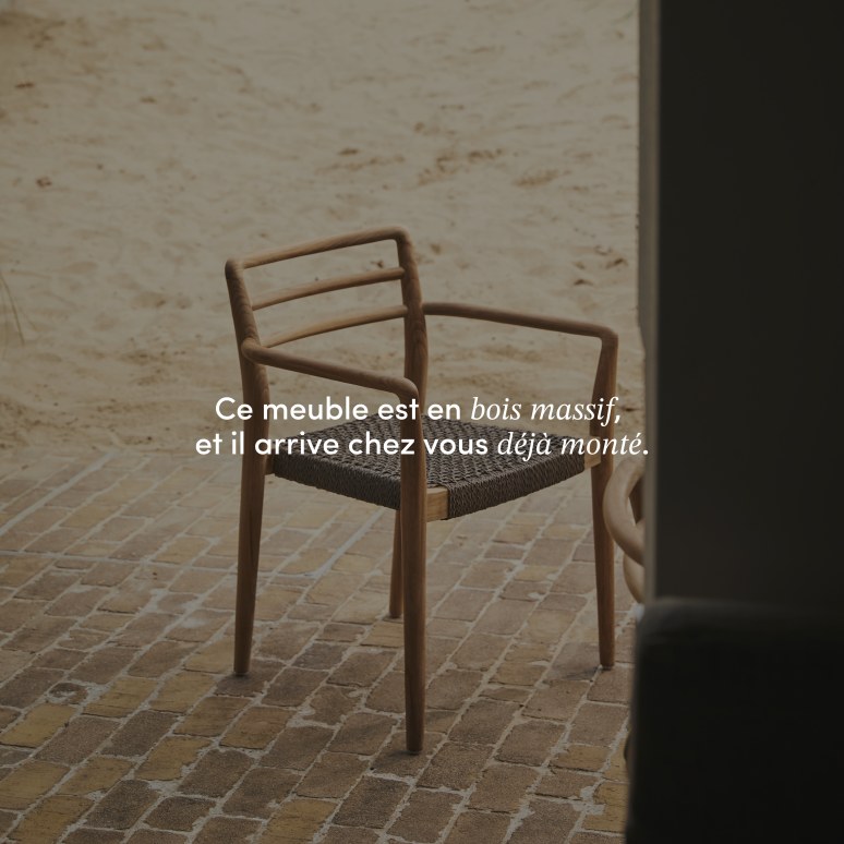 Lily - Fauteuil de jardin en teck massif et cordage