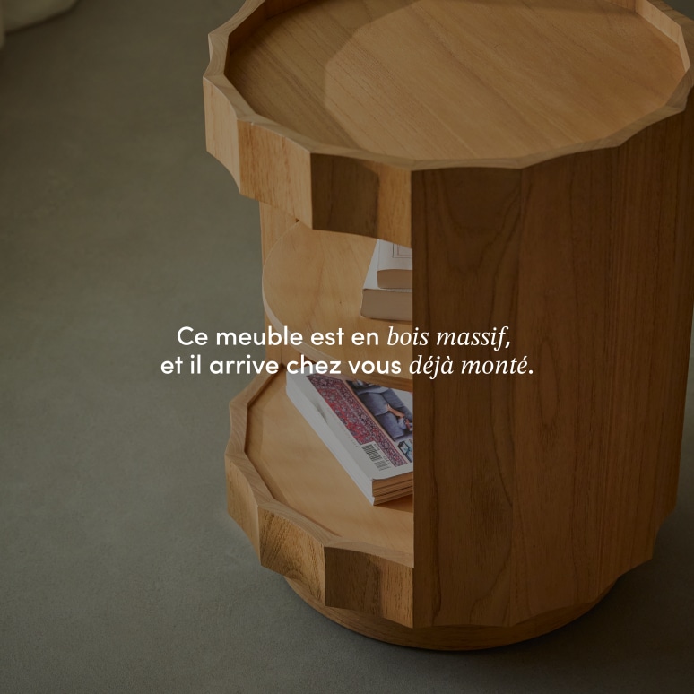 Andréa - Bout de canapé en mindi massif