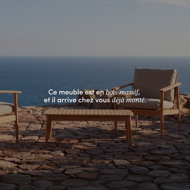 Daniela - Salon de jardin en acacia massif 4 places