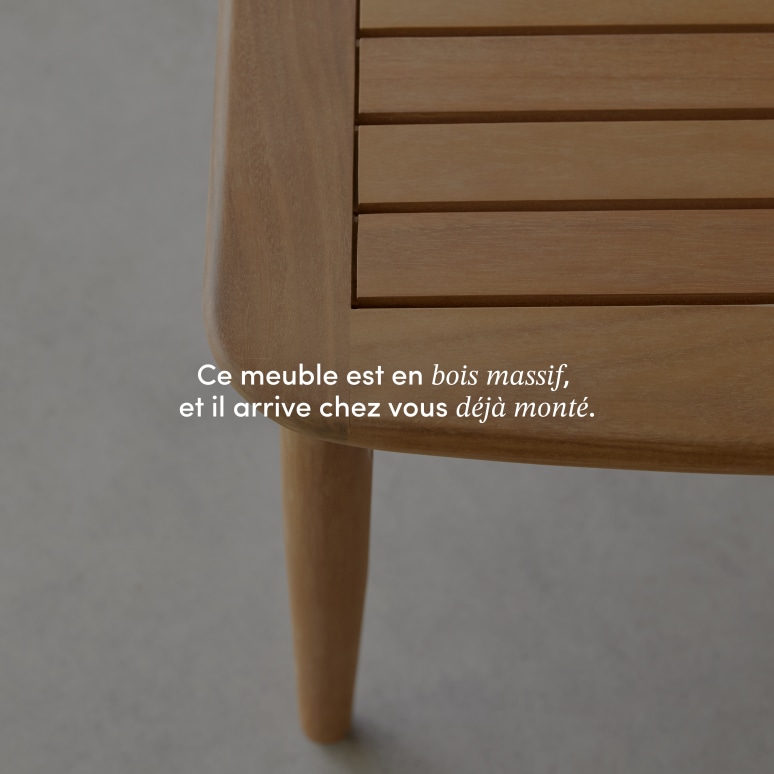 Daniela - Table basse de jardin en acacia massif