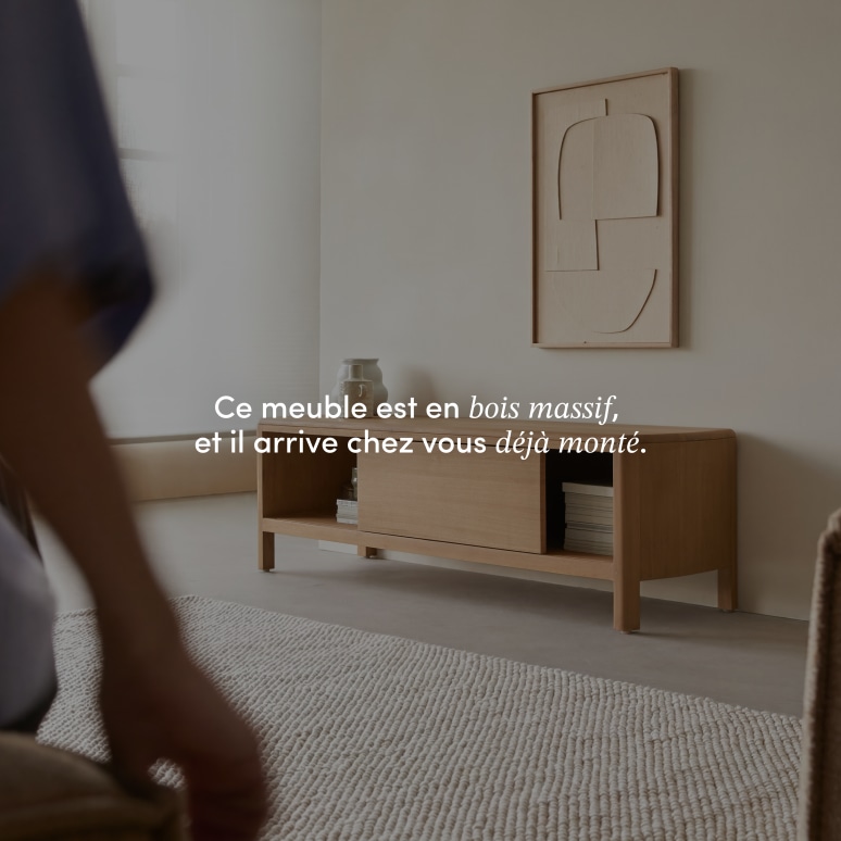 Celestine - Meuble TV en acajou massif 130 cm