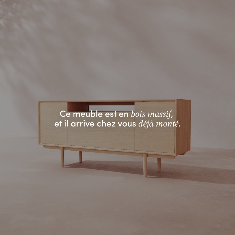 Ellie - Buffet en chêne massif 180 cm