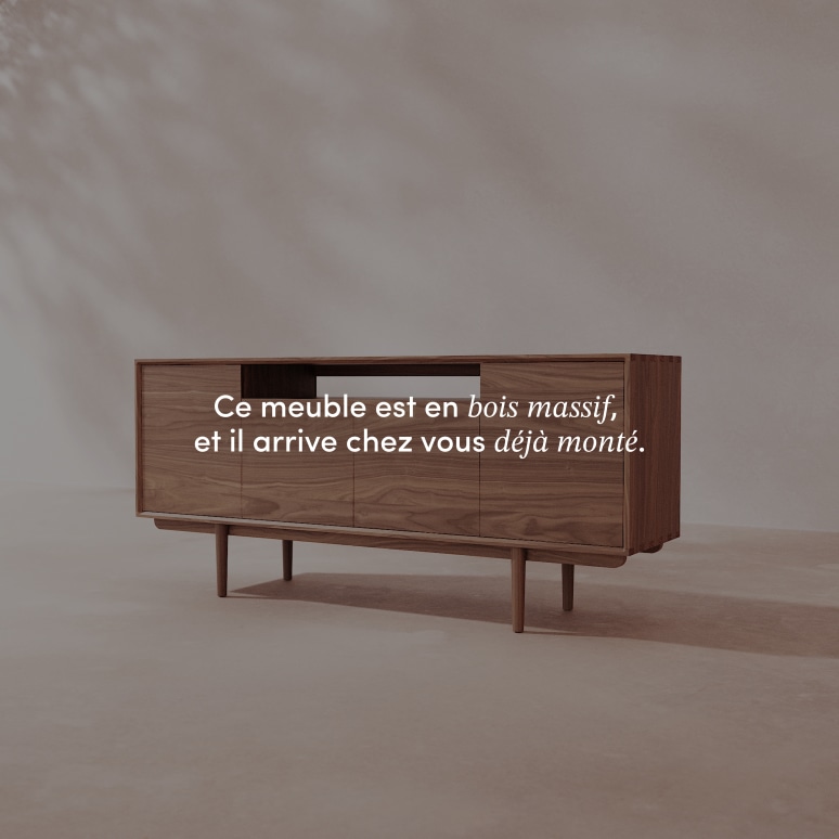 Elllie - Buffet en noyer massif 180 cm