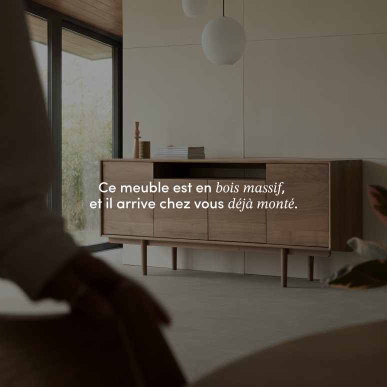 Ellie - Buffet en noyer massif 180 cm