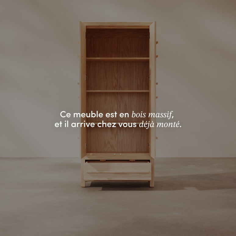 Qong - Armoire en pin massif