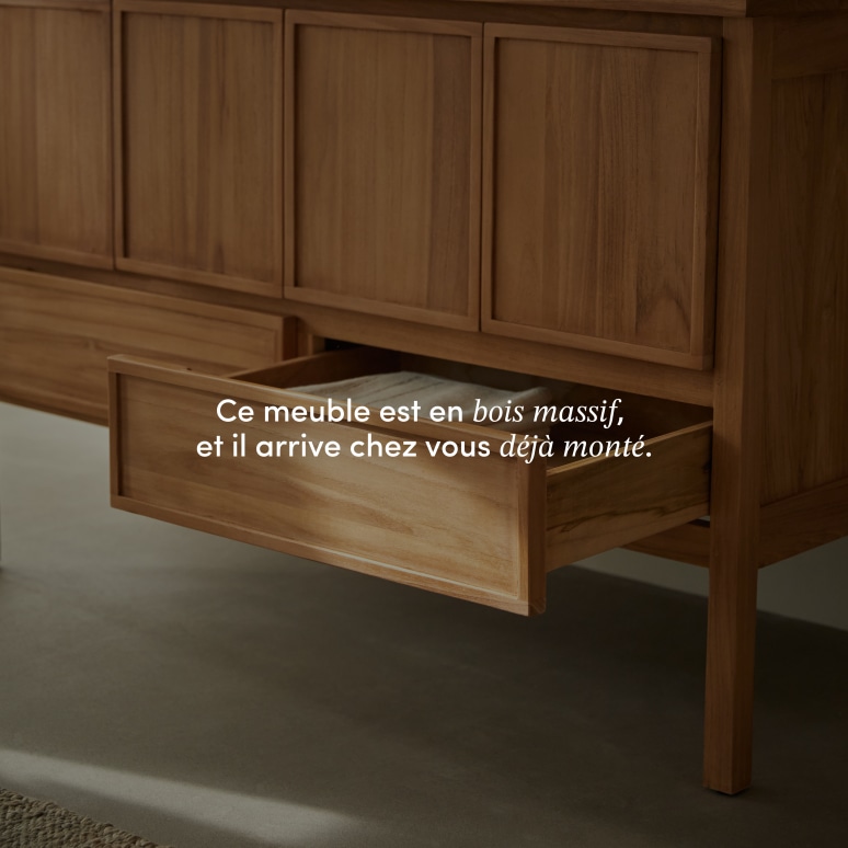 Jane - Meuble sous vasque en teck massif 120 cm