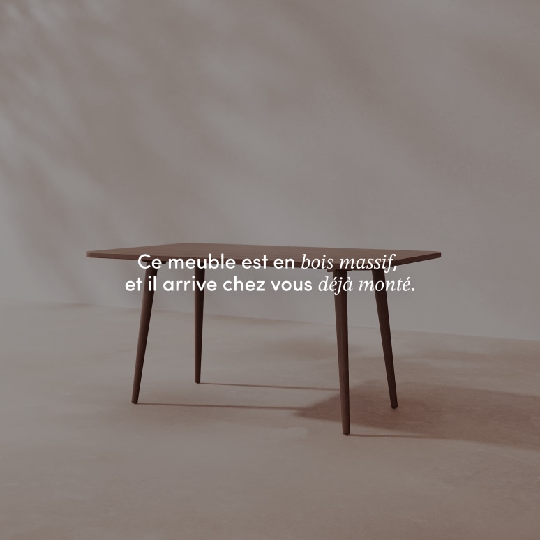 Lazare - Table en pin massif 4 pers.