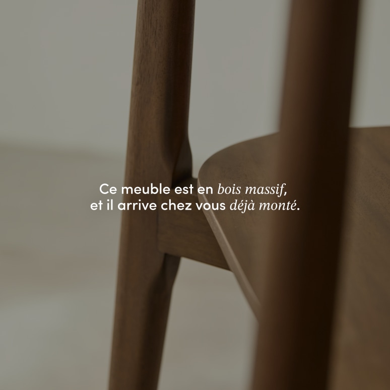 Jonàk - Chaise en acajou massif brown