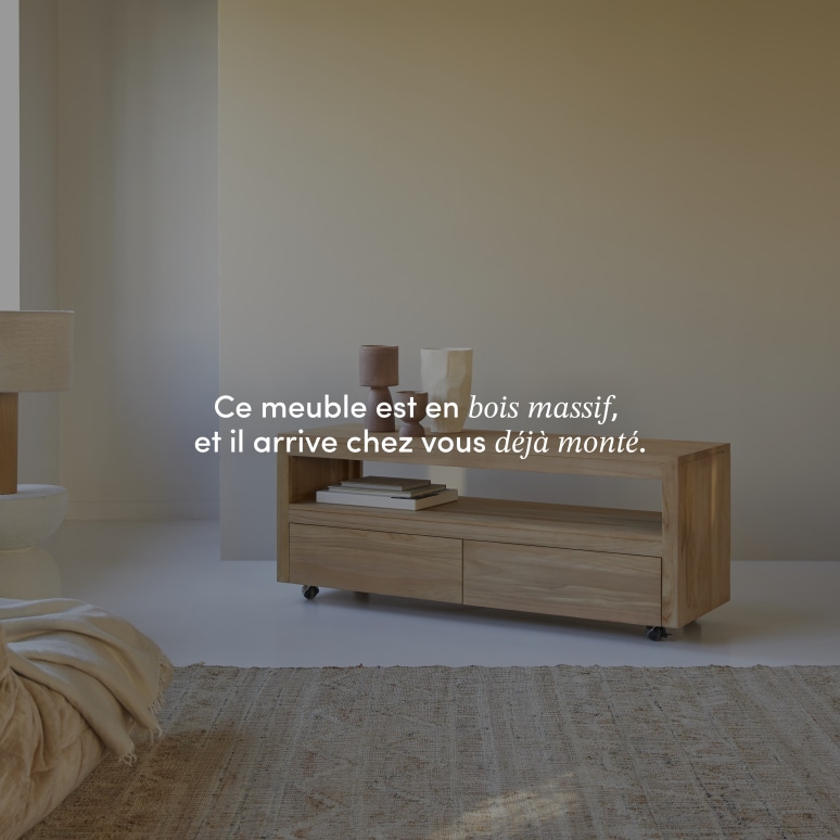 Anoa - Meuble TV en teck massif 140 cm