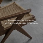 Tribute - Fauteuil bas en teck massif et tissage