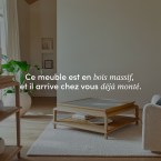 Achille - Table basse carrée en teck massif