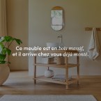 Achille - Meuble sous vasque en teck massif 95 cm