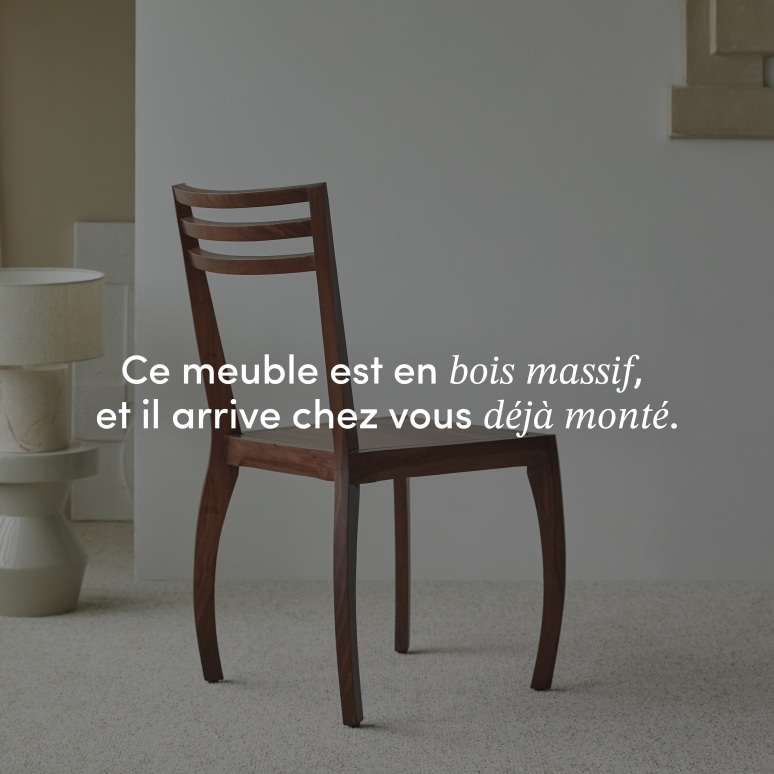 Luna - Chaise en palissandre massif