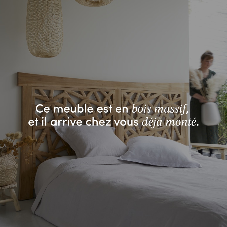 Gentong - Tête de lit en teck massif 210 cm