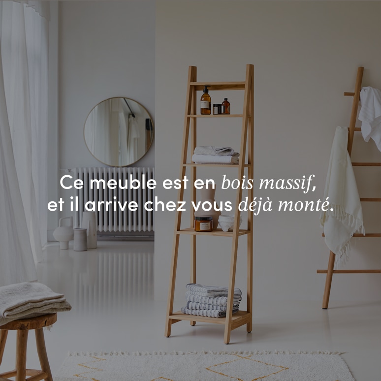 Bahya - Etagère en teck massif