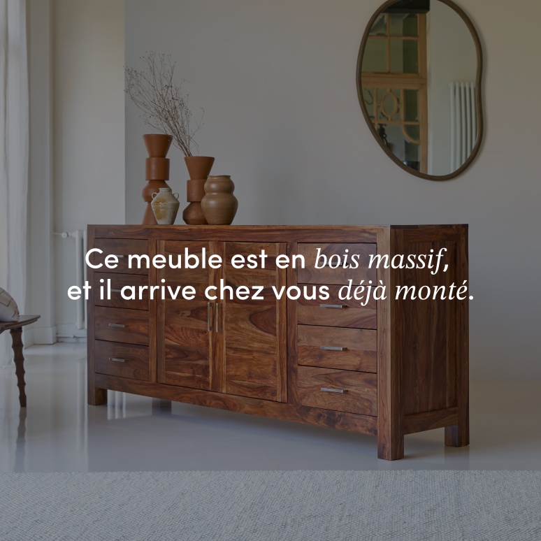 Mezzo - Buffet en palissandre massif 205 cm