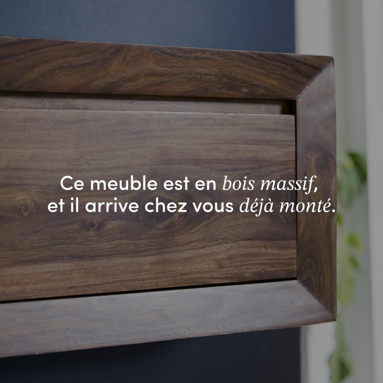 Villa - Console murale en palissandre massif