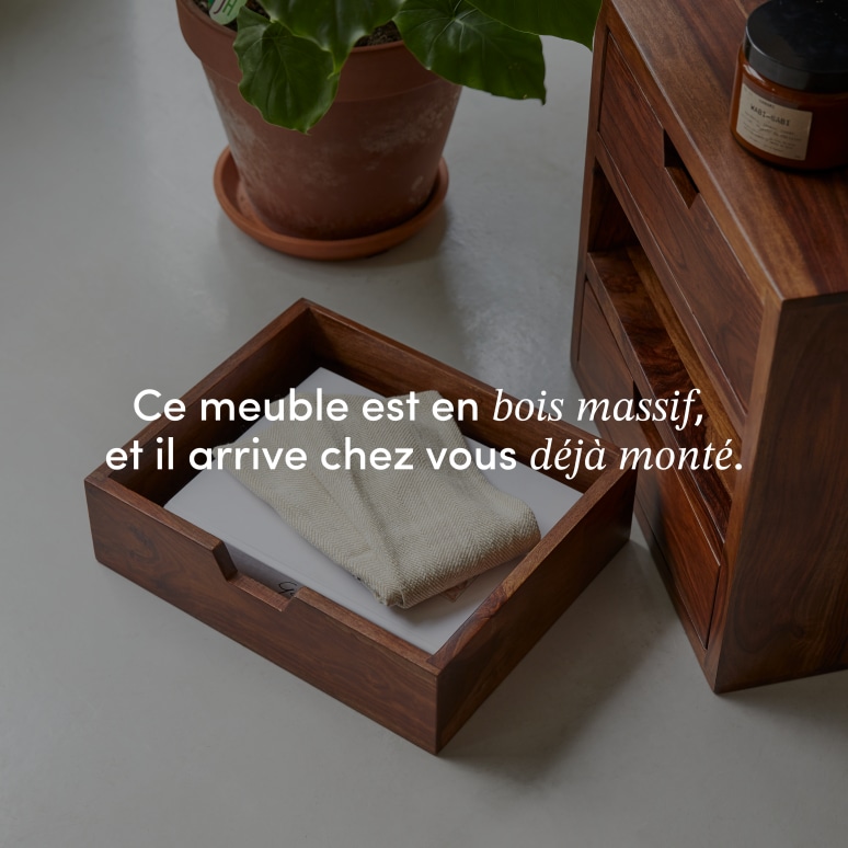 Kwarto - Module en palissandre massif 3 tiroirs