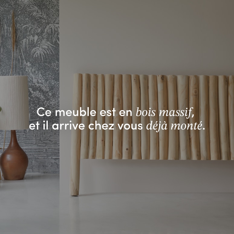 River - Tête de lit en teck massif 180 cm