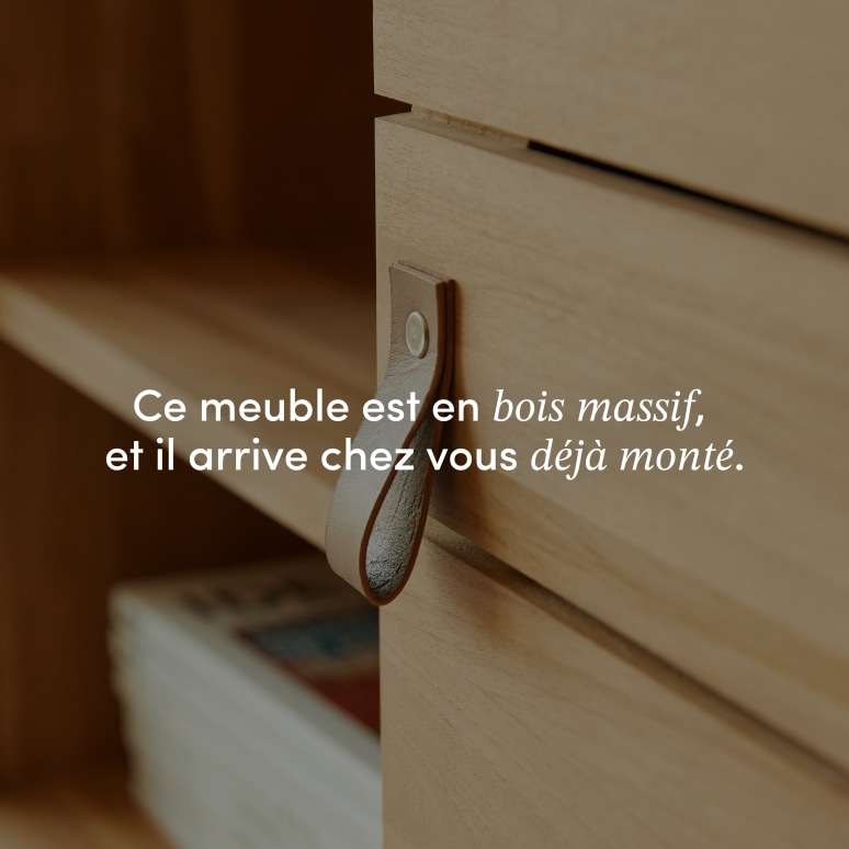 Minimalys - Meuble TV en teck massif 155 cm
