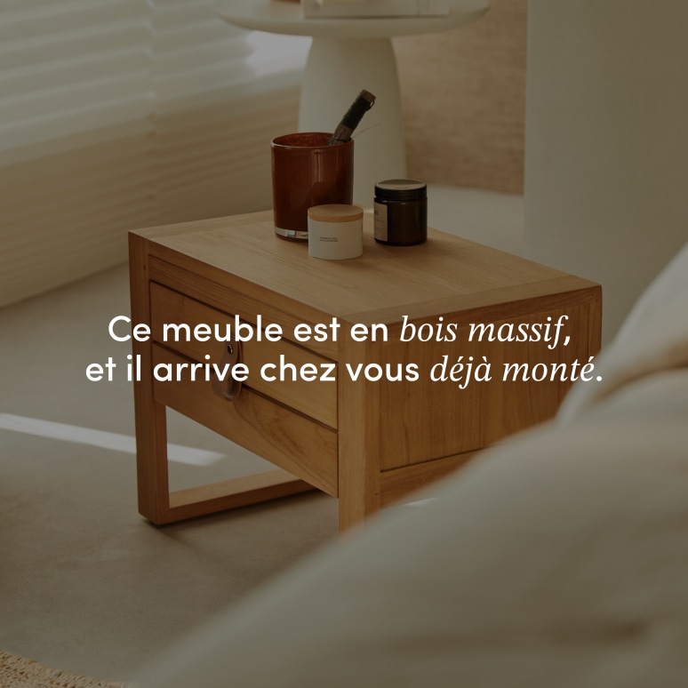 Minimalys - Chevet en teck massif