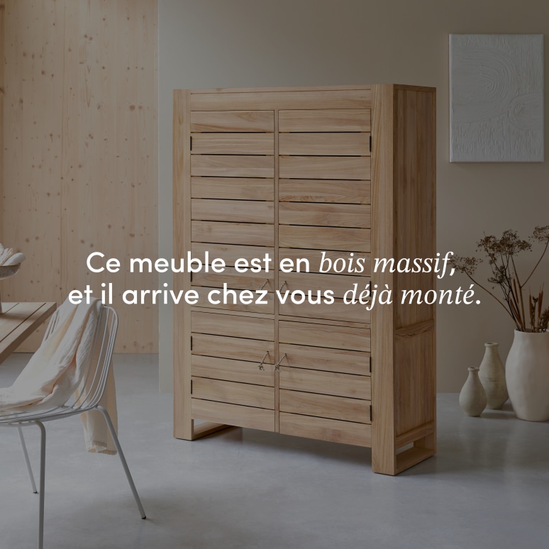 Minimalys - Bahut en teck massif 110 cm