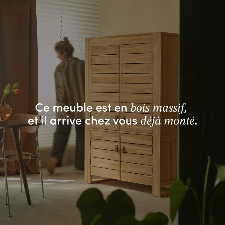 Minimalys - Bahut en teck massif 110 cm