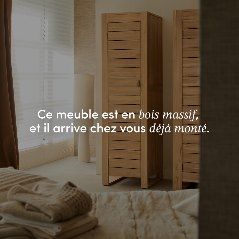 Minimalys - Colonne simple enfant en teck massif
