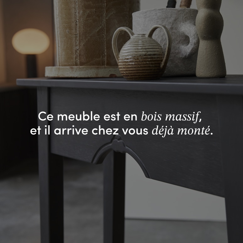 Thaki Black - Console en pin massif