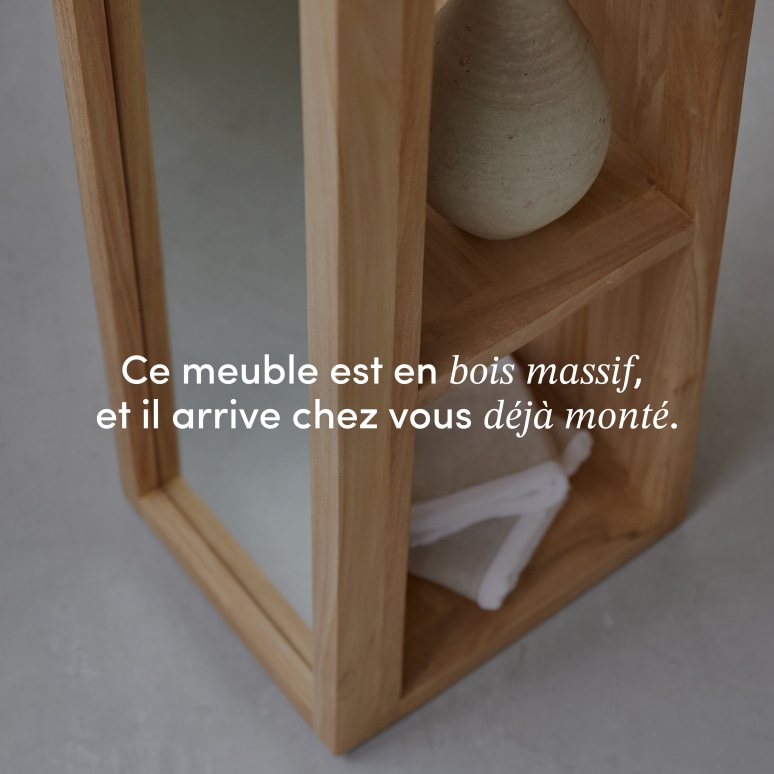 Twig - Colonne oblique en teck massif