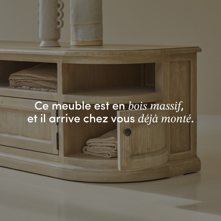 Celeste - Meuble TV en pin 180 cm