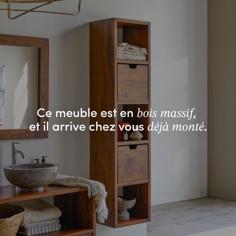 Kwarto - Colonne en palissandre massif