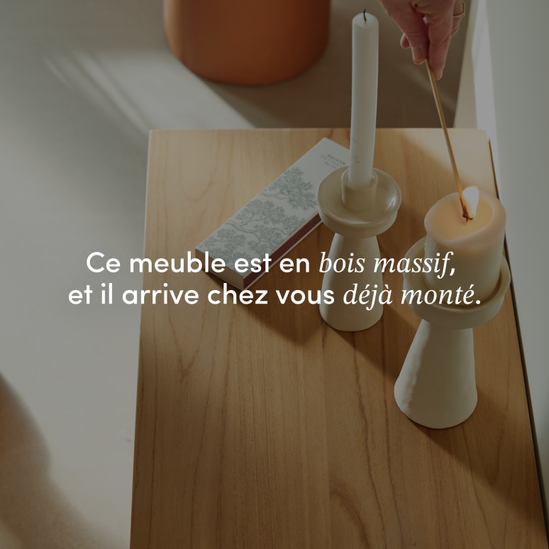 Basil - Meuble TV en teck massif 140 cm